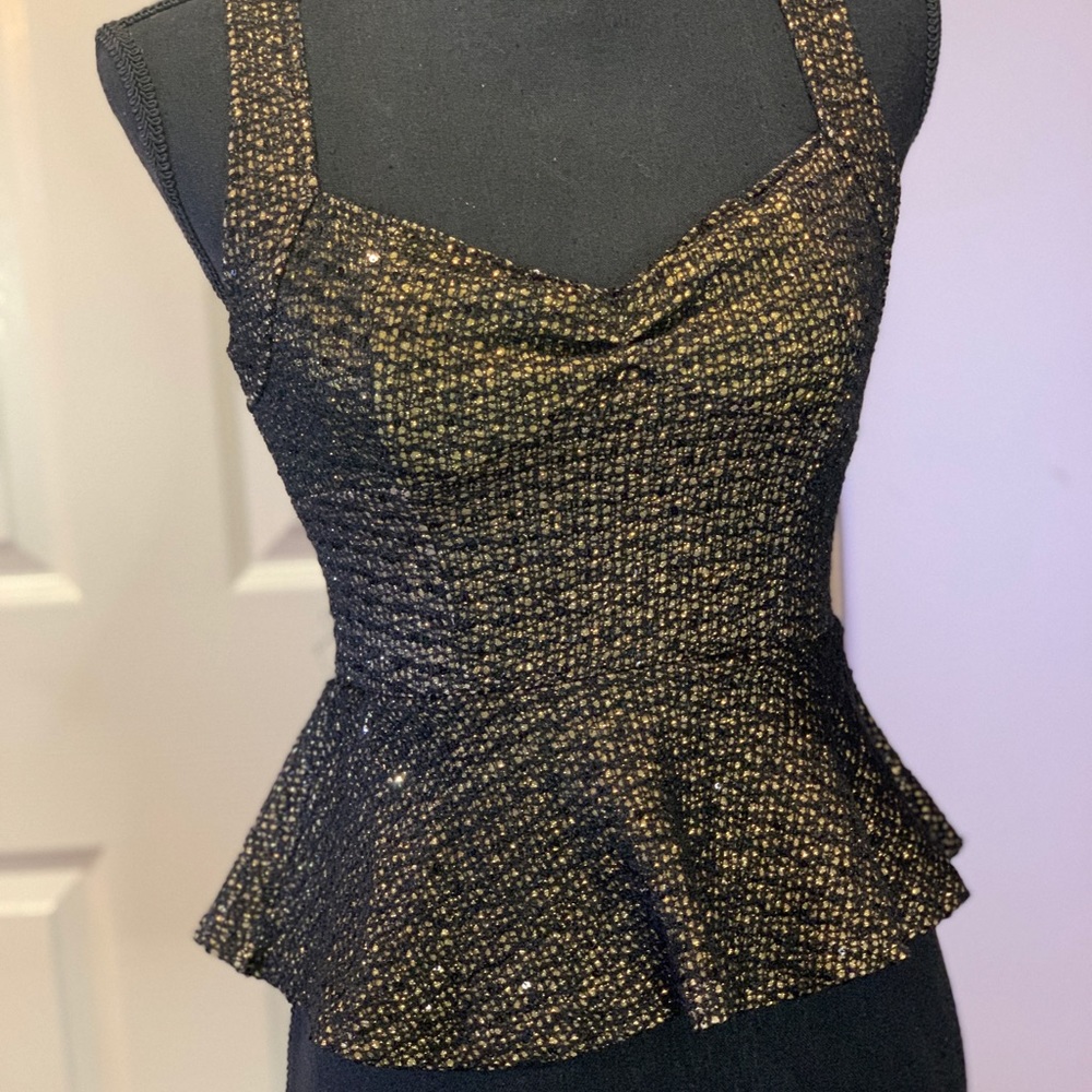 Peplum sparkly blouse